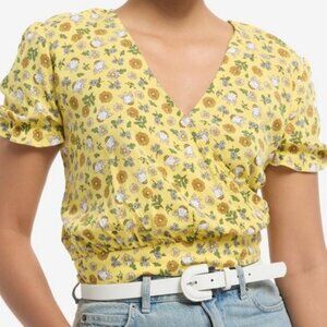 NWT Cottagecore Gothic Bee V-Neck Crop Top